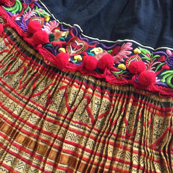 🍒 4PC RUFFLE MINI SKIRT BOHO RUFFLE CAT EARS TANK PETITE SHRUG SET BUNDLE GYPSY - Picture 3 of 8